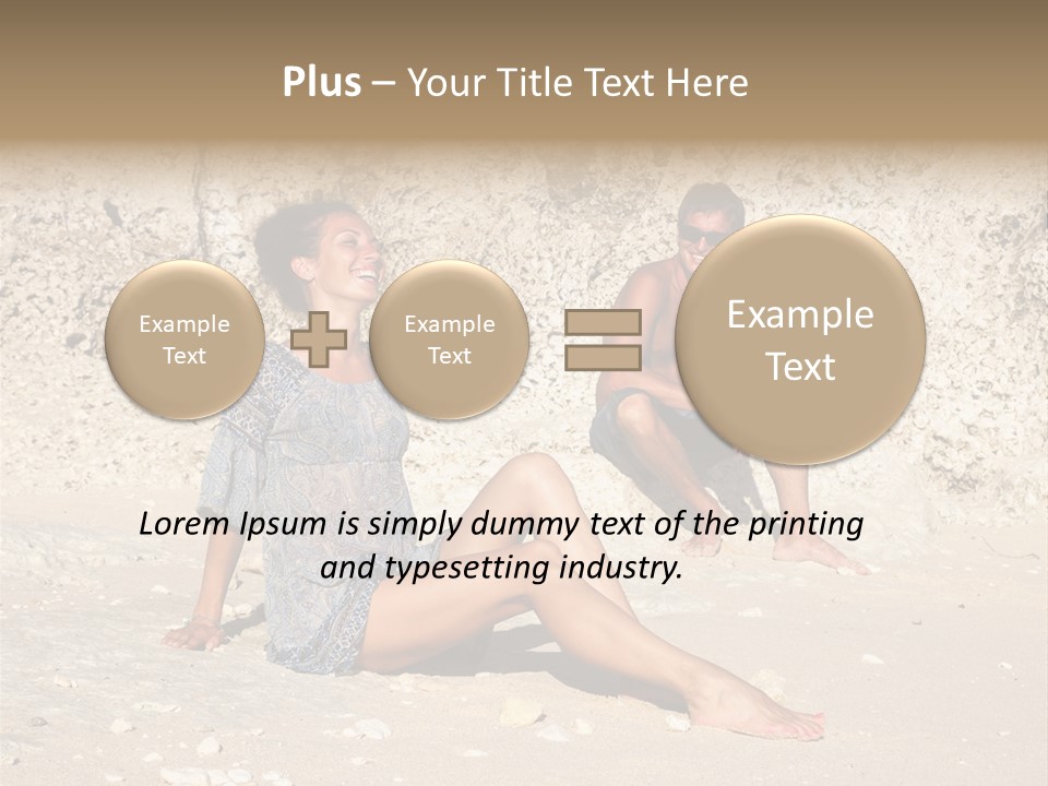 Honeymoon Sea Blur PowerPoint Template