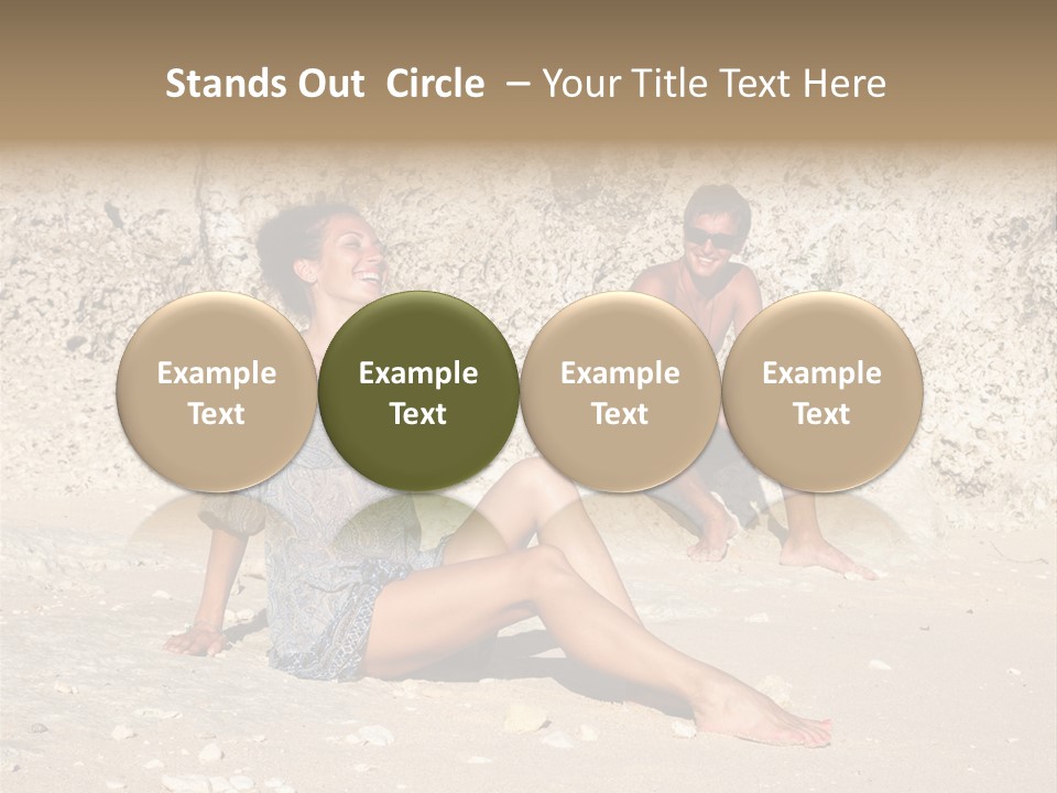 Honeymoon Sea Blur PowerPoint Template