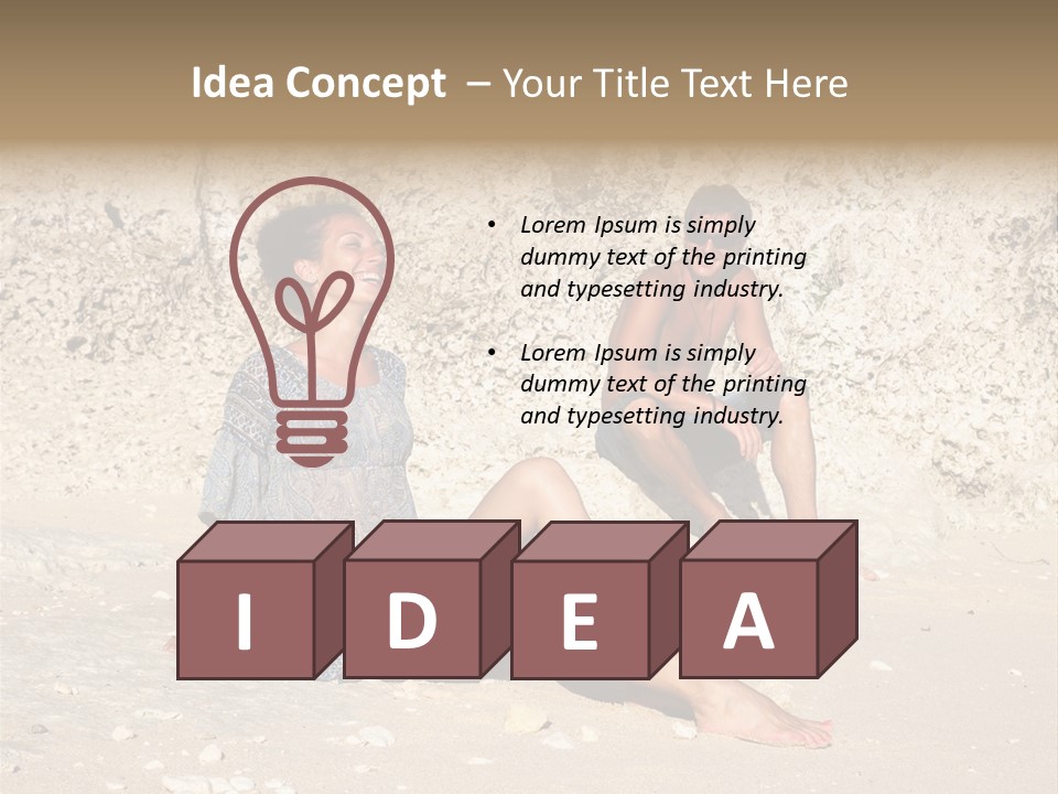 Honeymoon Sea Blur PowerPoint Template