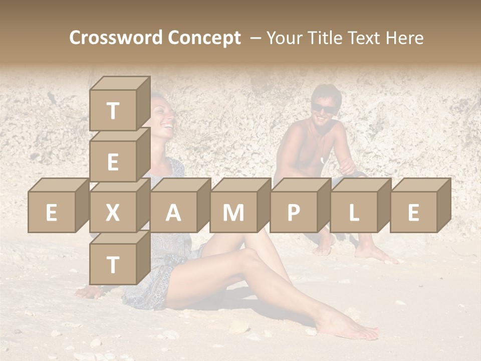 Honeymoon Sea Blur PowerPoint Template