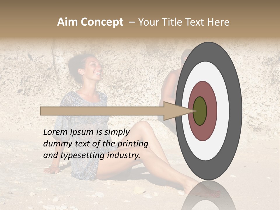 Honeymoon Sea Blur PowerPoint Template