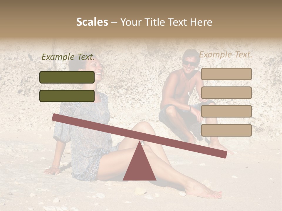 Honeymoon Sea Blur PowerPoint Template