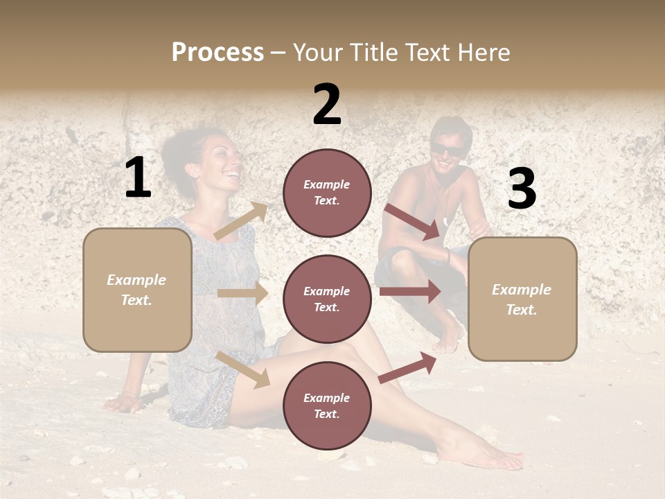 Honeymoon Sea Blur PowerPoint Template