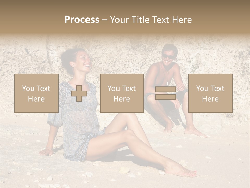 Honeymoon Sea Blur PowerPoint Template