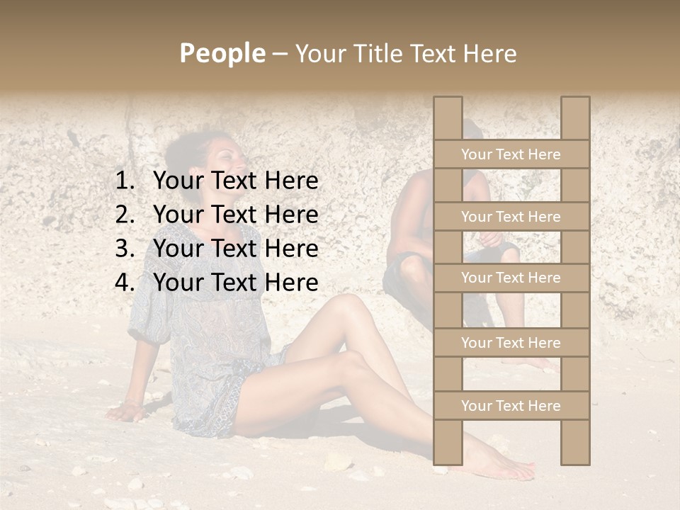 Honeymoon Sea Blur PowerPoint Template