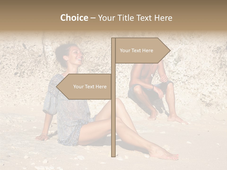 Honeymoon Sea Blur PowerPoint Template