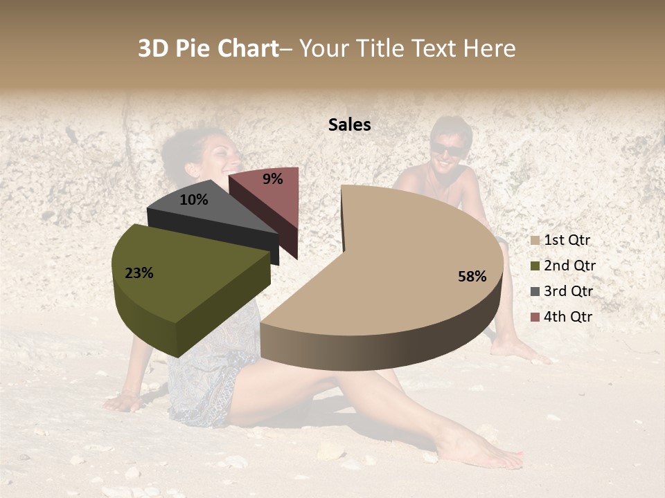 Honeymoon Sea Blur PowerPoint Template