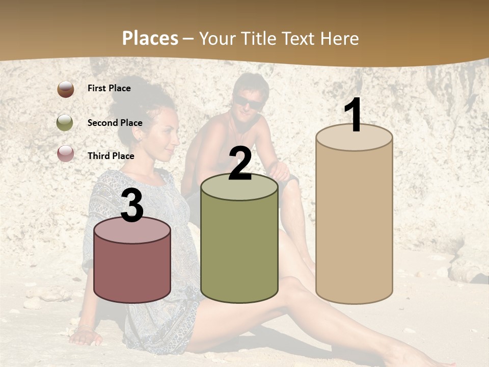 Sea Sunlight Rock PowerPoint Template