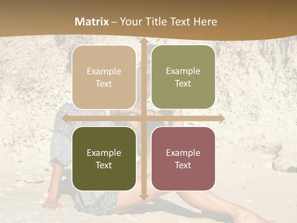 Sea Sunlight Rock PowerPoint Template