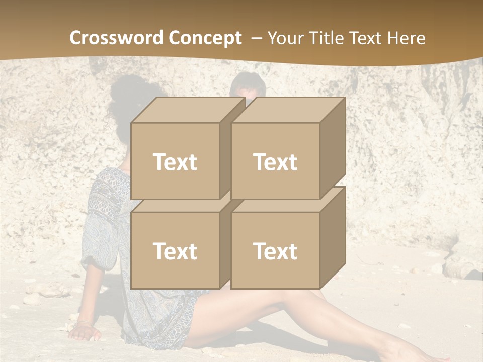 Sea Sunlight Rock PowerPoint Template