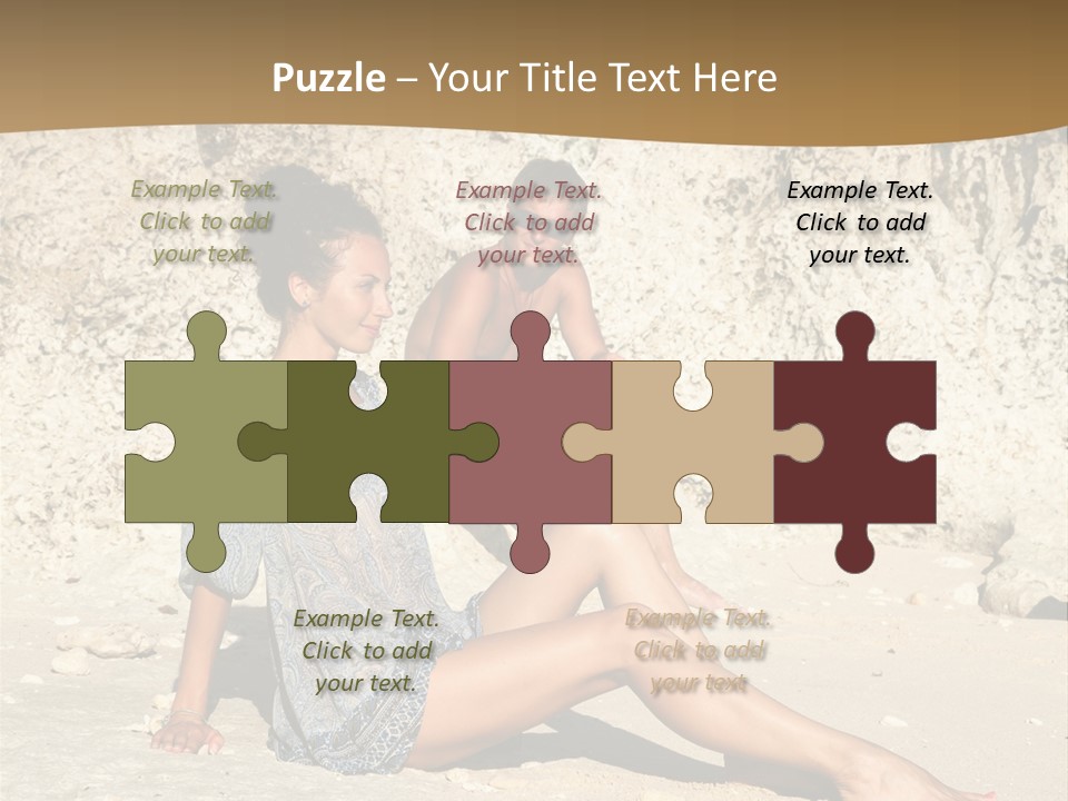 Sea Sunlight Rock PowerPoint Template