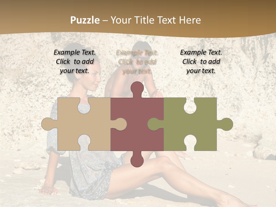 Sea Sunlight Rock PowerPoint Template