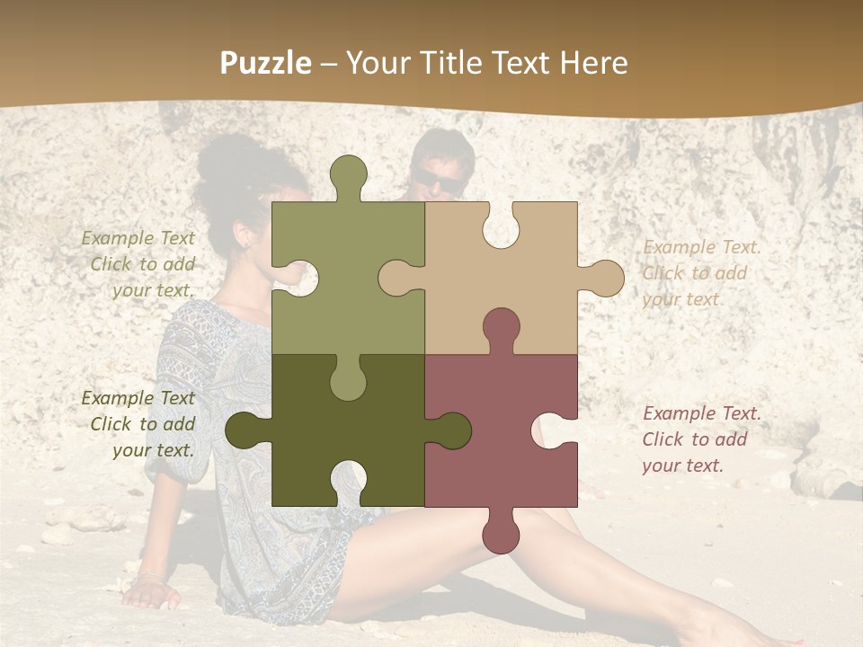 Sea Sunlight Rock PowerPoint Template