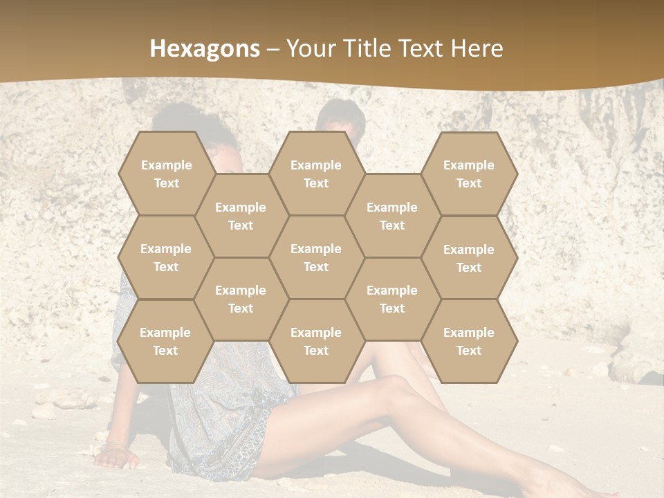 Sea Sunlight Rock PowerPoint Template