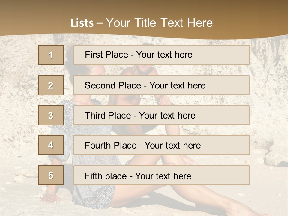 Sea Sunlight Rock PowerPoint Template