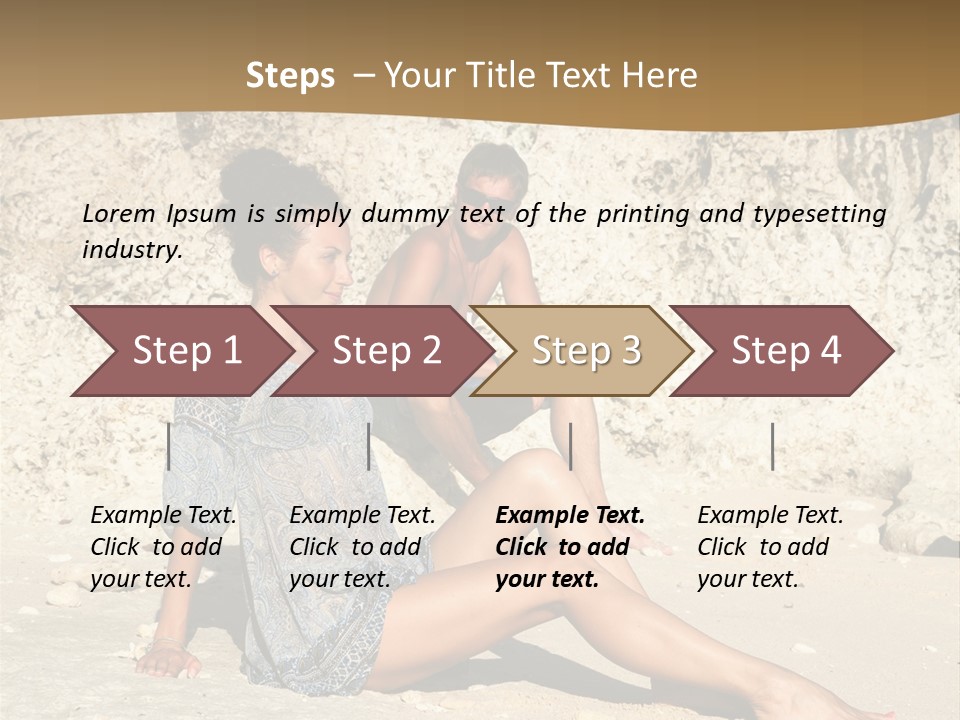 Sea Sunlight Rock PowerPoint Template