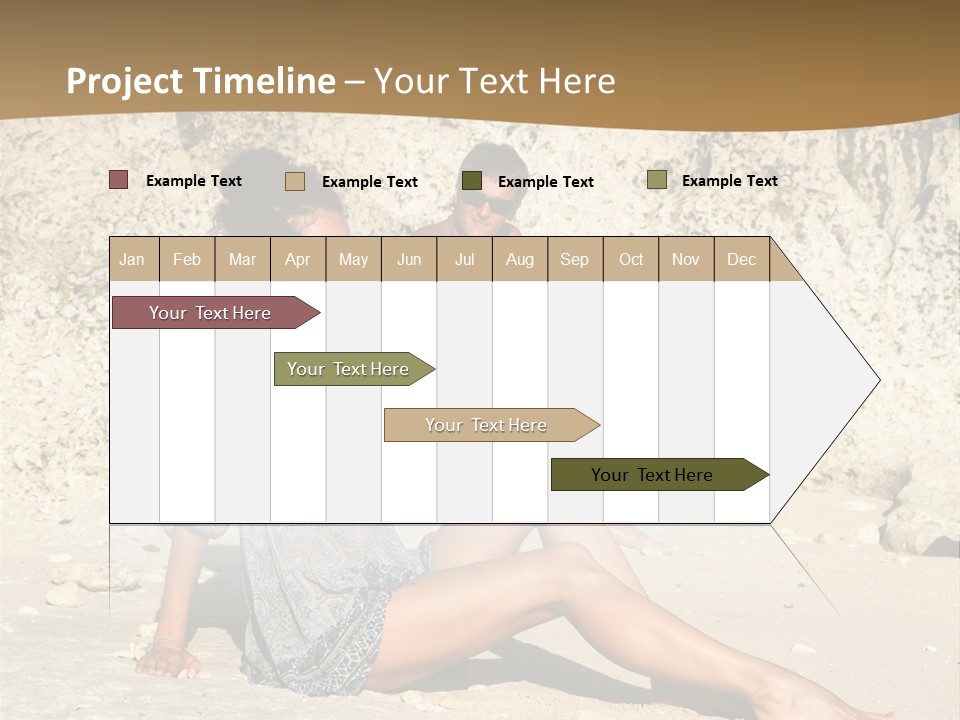 Sea Sunlight Rock PowerPoint Template