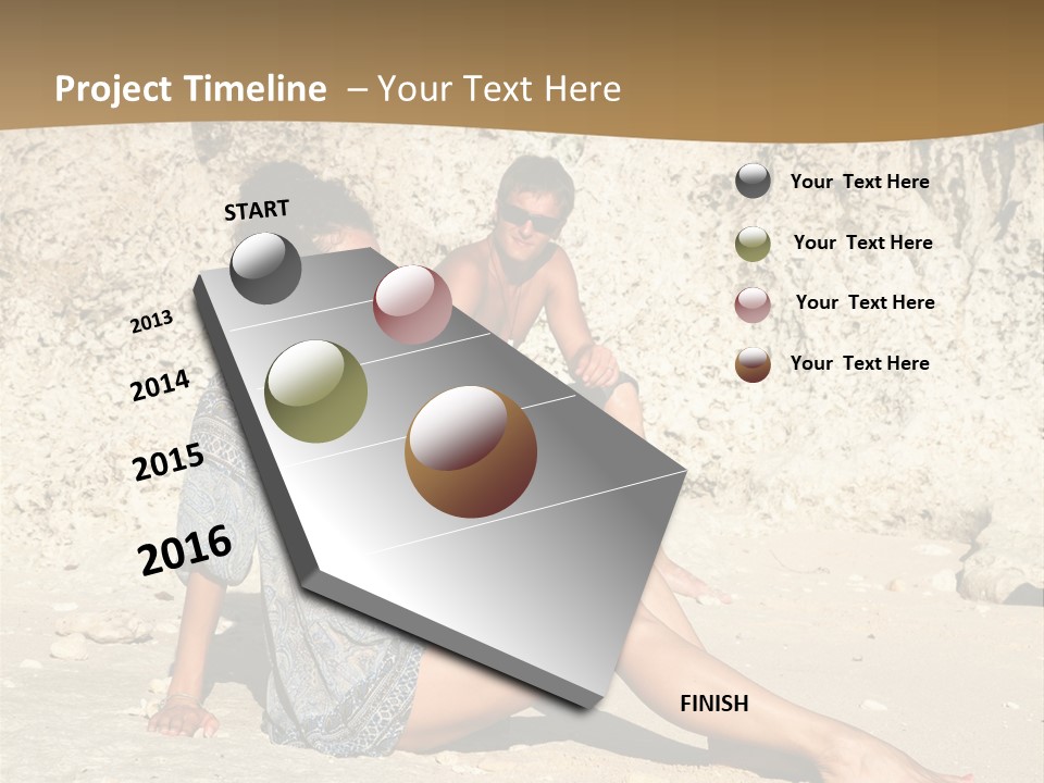 Sea Sunlight Rock PowerPoint Template