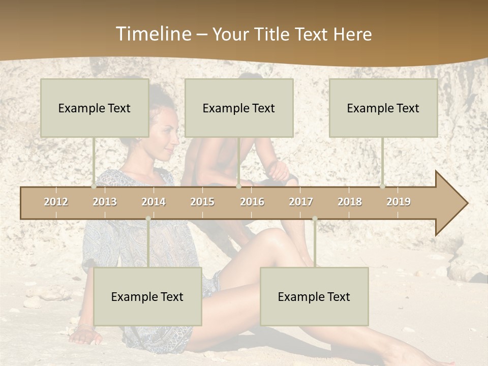 Sea Sunlight Rock PowerPoint Template