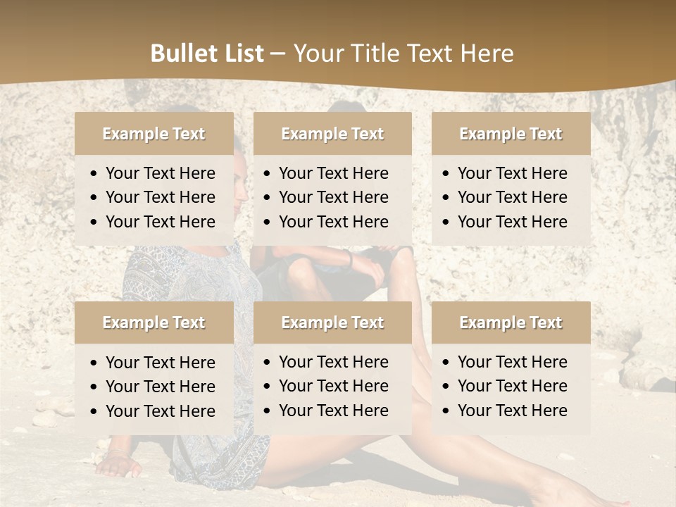 Sea Sunlight Rock PowerPoint Template