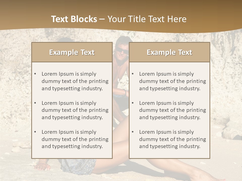 Sea Sunlight Rock PowerPoint Template