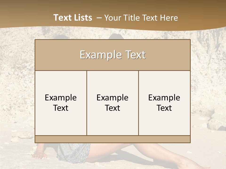 Sea Sunlight Rock PowerPoint Template
