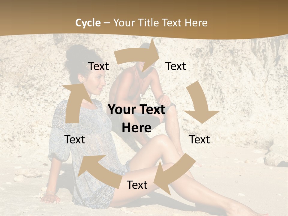 Sea Sunlight Rock PowerPoint Template