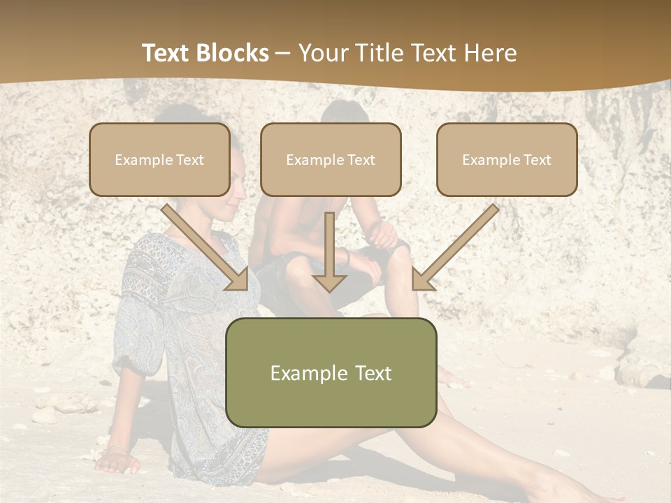 Sea Sunlight Rock PowerPoint Template