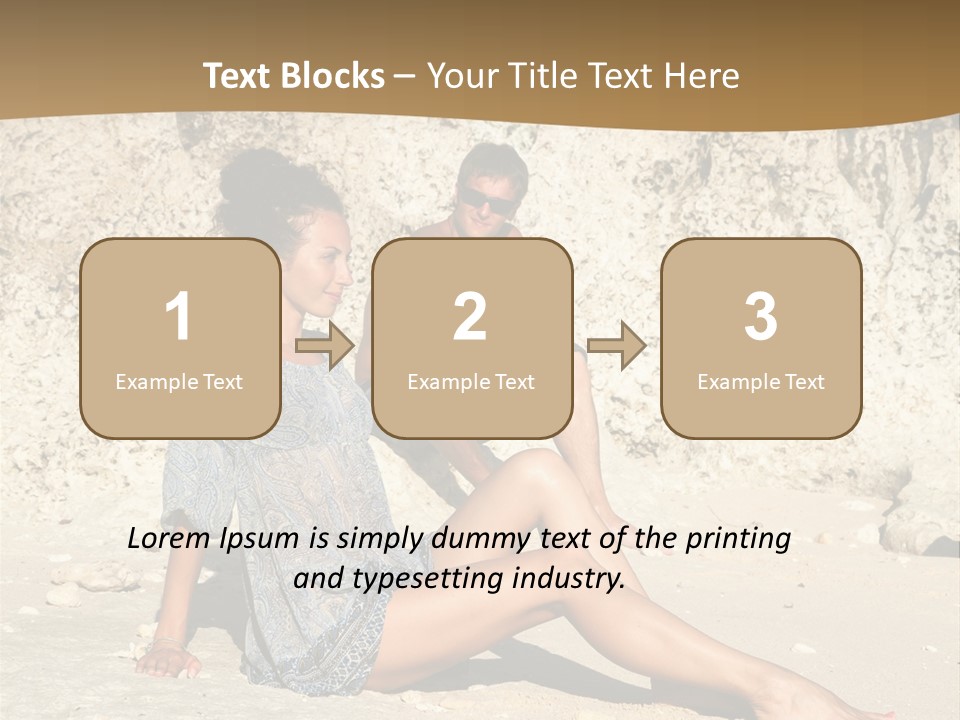 Sea Sunlight Rock PowerPoint Template