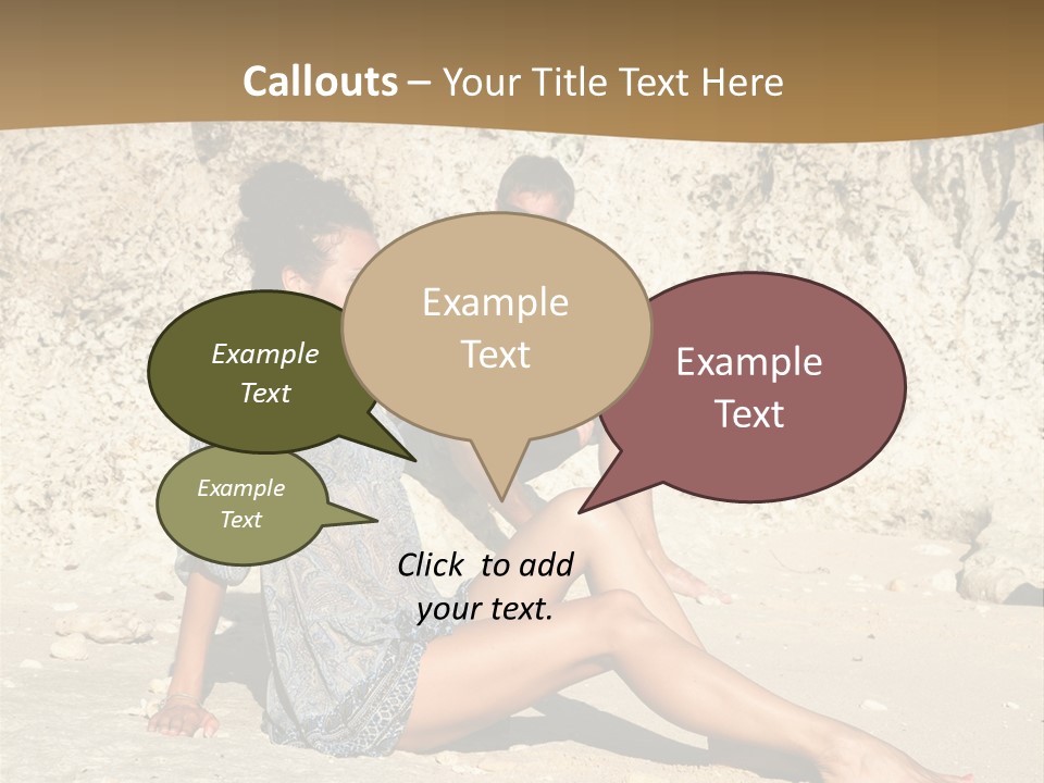 Sea Sunlight Rock PowerPoint Template