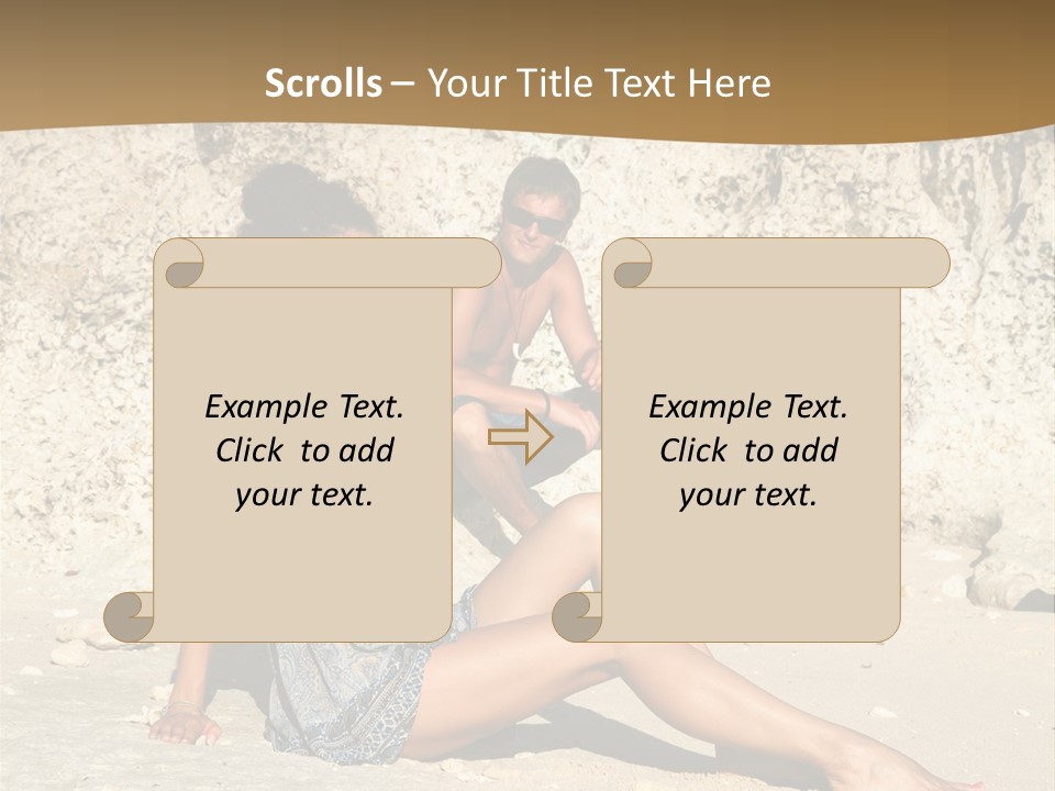 Sea Sunlight Rock PowerPoint Template