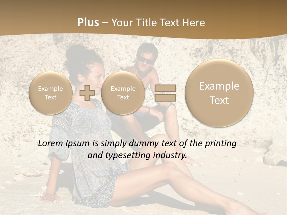 Sea Sunlight Rock PowerPoint Template