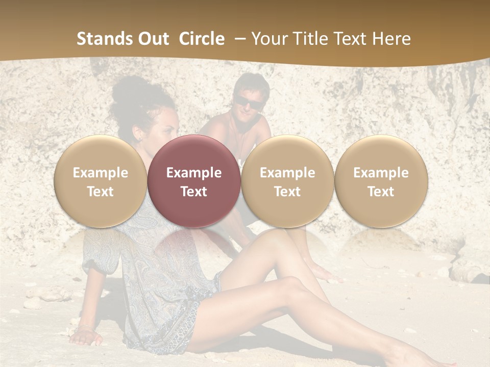 Sea Sunlight Rock PowerPoint Template