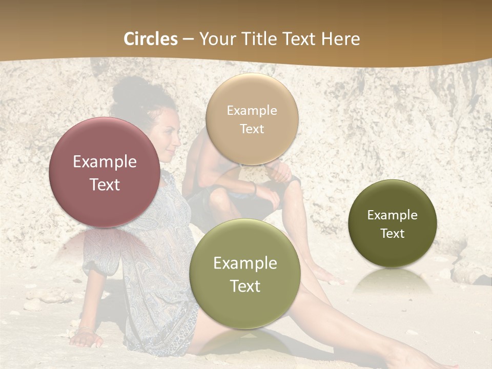 Sea Sunlight Rock PowerPoint Template