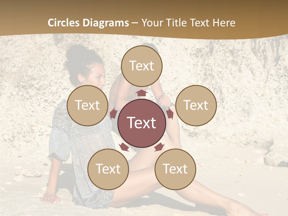 Sea Sunlight Rock PowerPoint Template