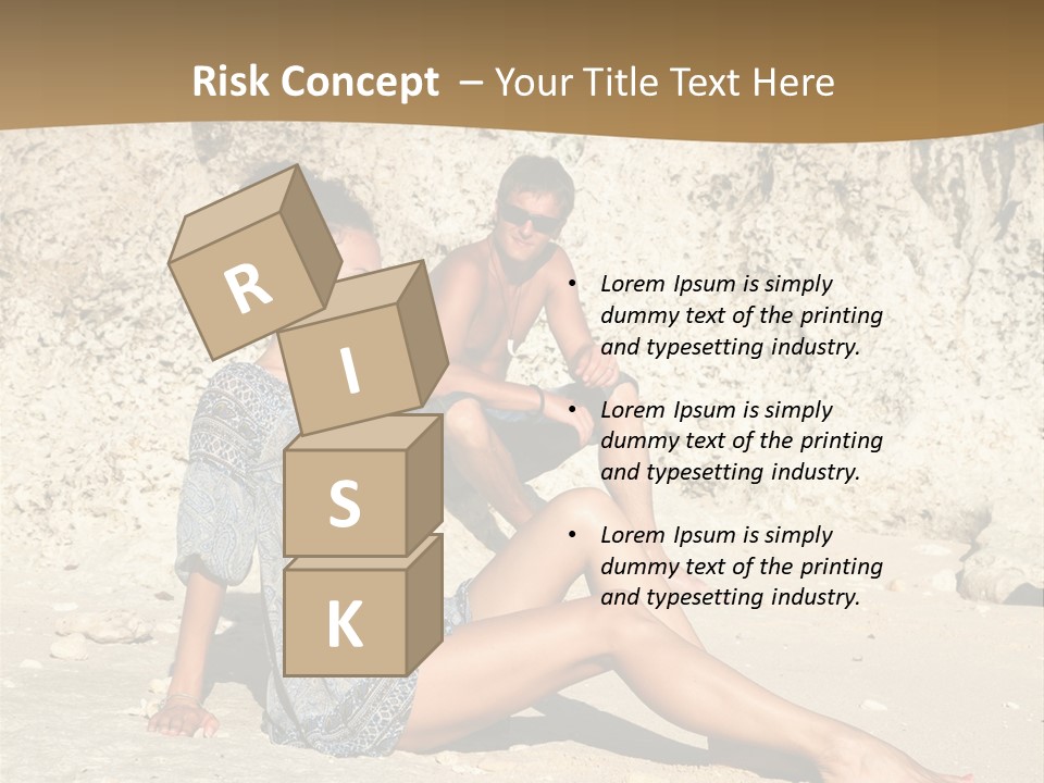 Sea Sunlight Rock PowerPoint Template