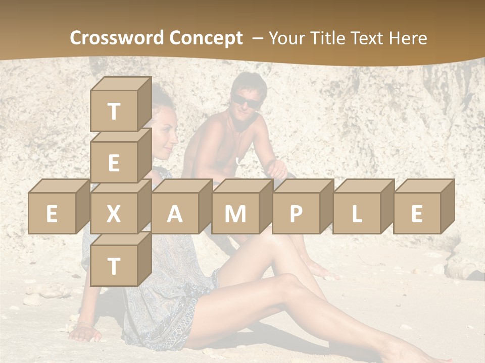 Sea Sunlight Rock PowerPoint Template