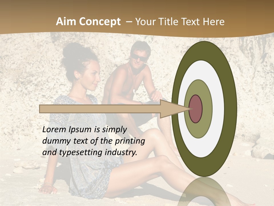 Sea Sunlight Rock PowerPoint Template