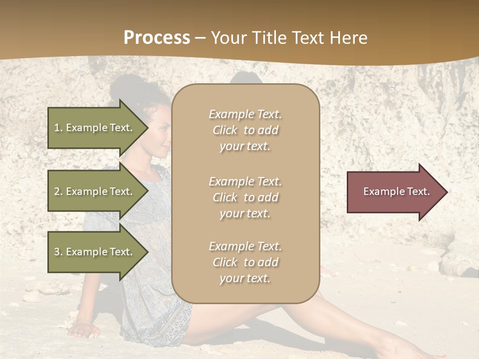 Sea Sunlight Rock PowerPoint Template