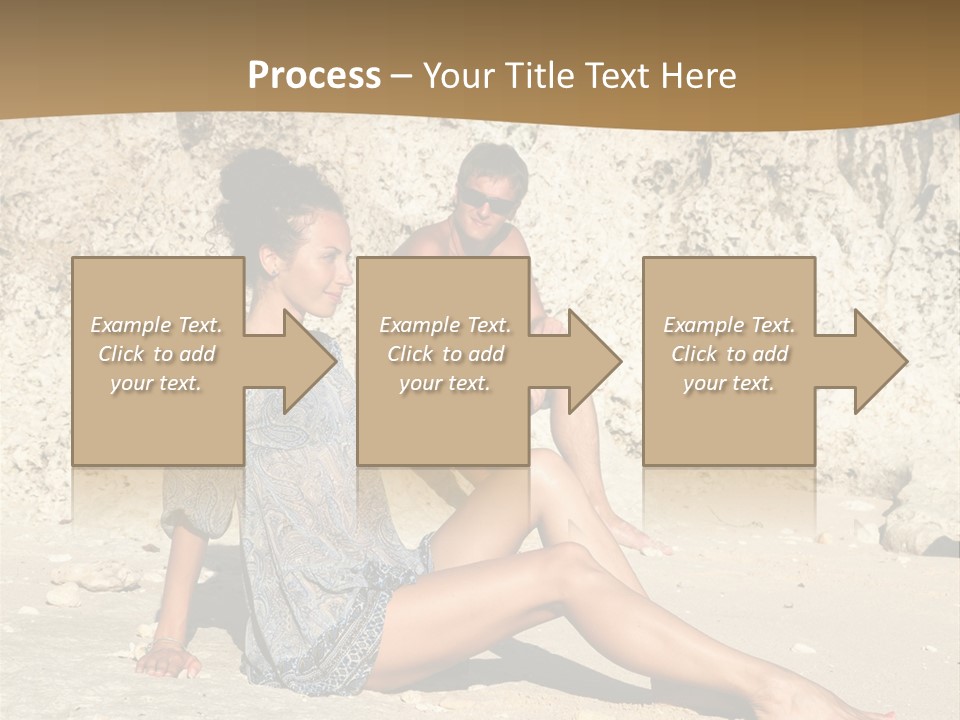 Sea Sunlight Rock PowerPoint Template