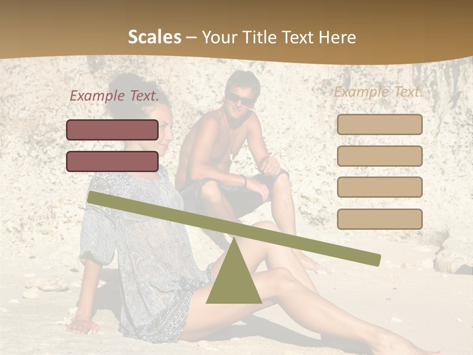 Sea Sunlight Rock PowerPoint Template