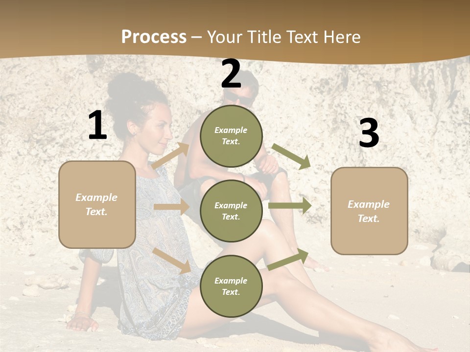 Sea Sunlight Rock PowerPoint Template