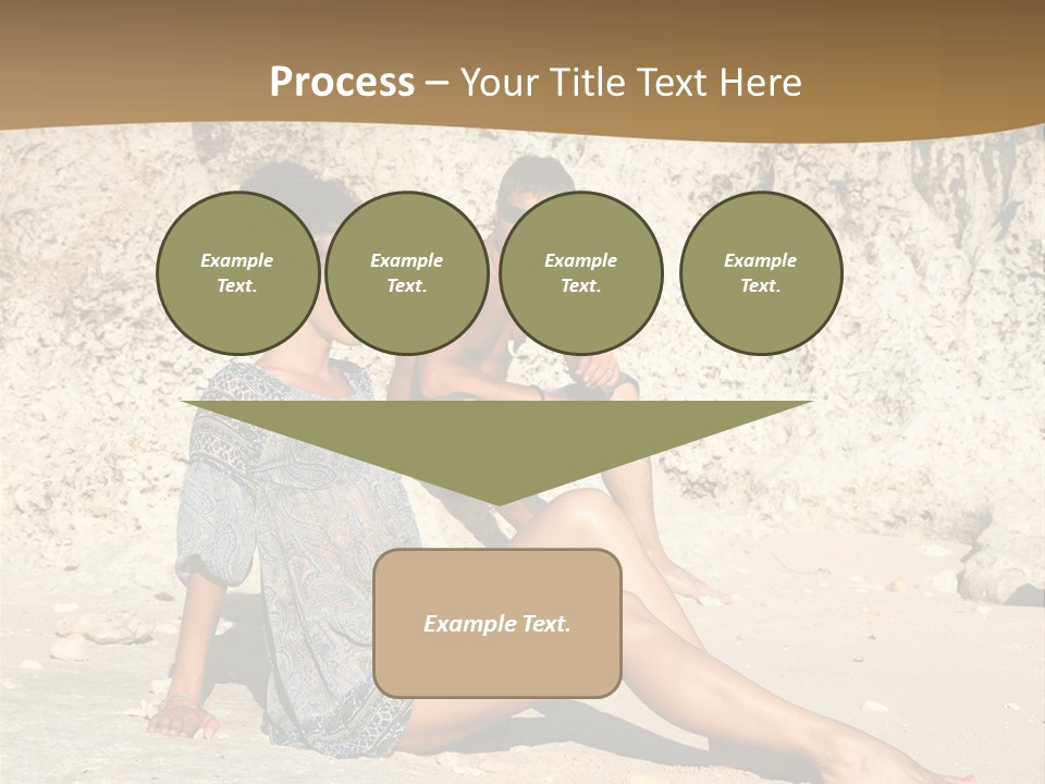 Sea Sunlight Rock PowerPoint Template