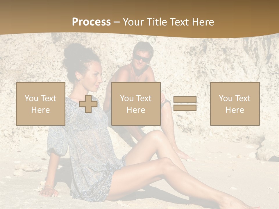 Sea Sunlight Rock PowerPoint Template