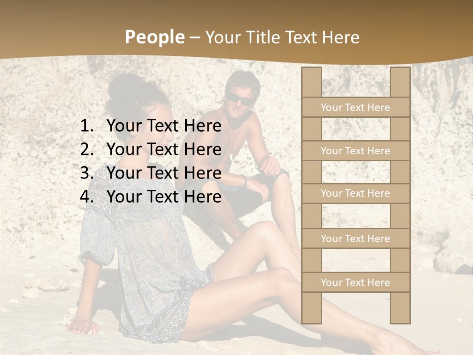 Sea Sunlight Rock PowerPoint Template