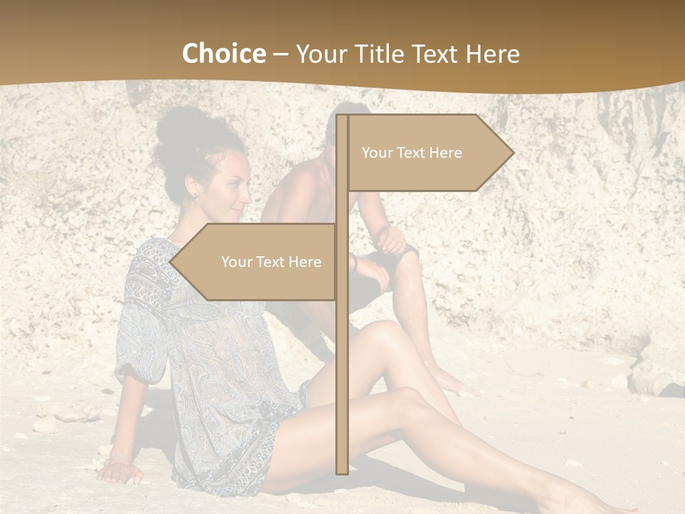 Sea Sunlight Rock PowerPoint Template