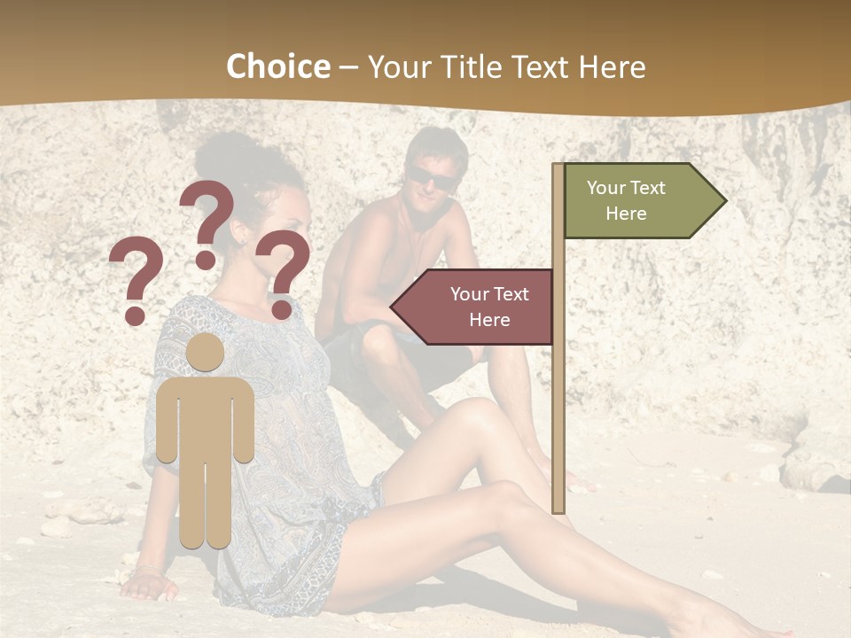 Sea Sunlight Rock PowerPoint Template