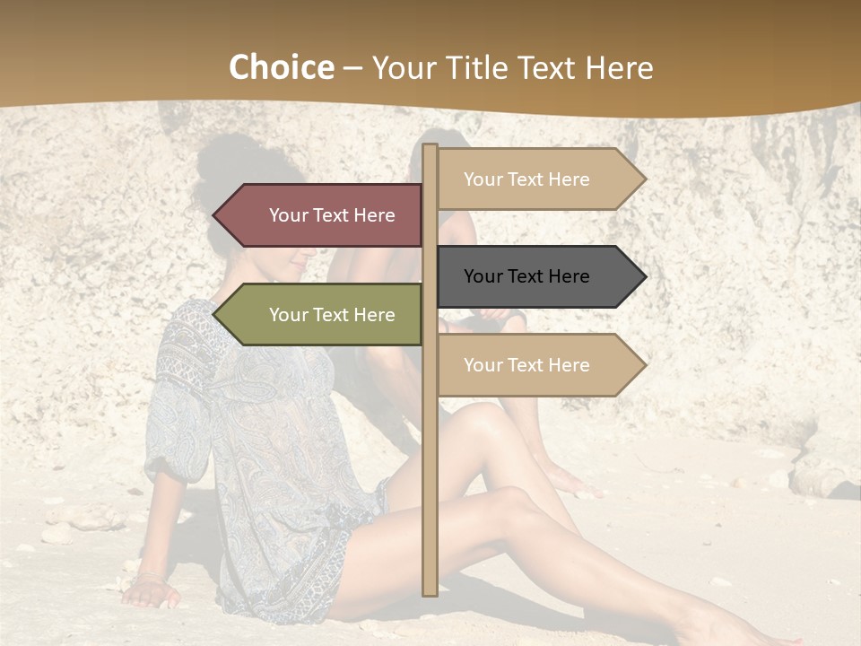 Sea Sunlight Rock PowerPoint Template