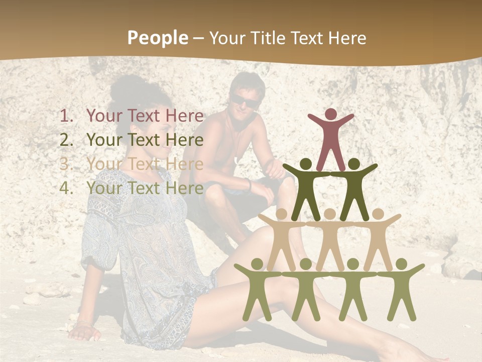 Sea Sunlight Rock PowerPoint Template