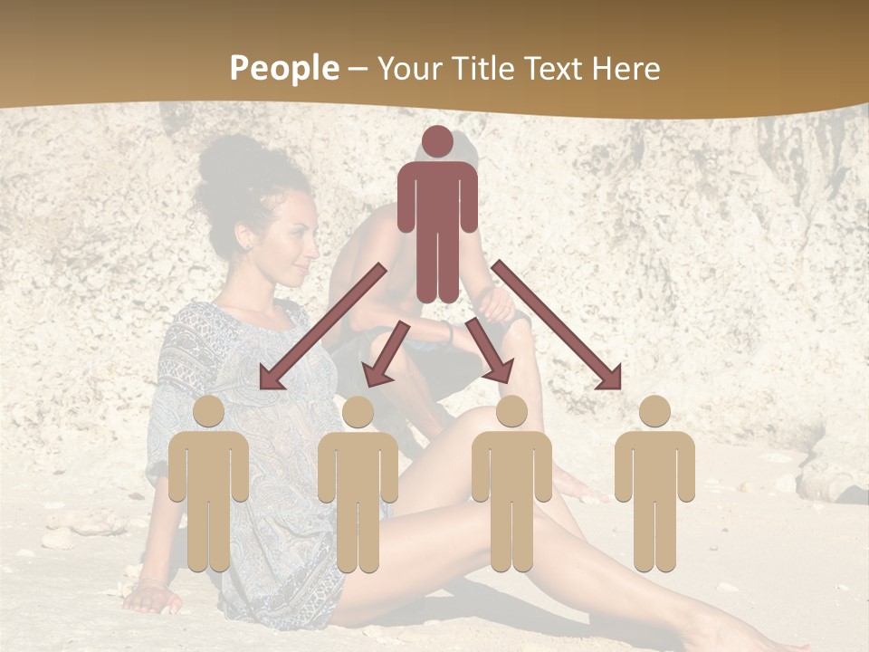 Sea Sunlight Rock PowerPoint Template